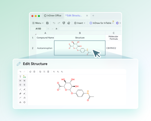 Chemical structure smart table